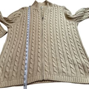 🍁L.L. Bean Fall/ Autumn Khaki Cable Knit Sweater